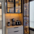 Coffee Nook Set – Black and Beige, 100 x 40 x 220 cm | CC4