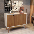 Coffee Corner Set in White and Brown | 120 x 40 x 80 cm | CC5