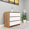 Brown and White Storage Drawer Unit (70 x 40 x 70 cm) – DR17