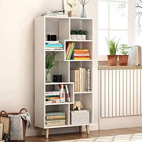 نيش لون أبيض وخشبي – 70 × 30 × 140 سم | DU5