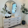 Vanity Table in Beige and Black | 120 x 40 x 80 cm | GI25