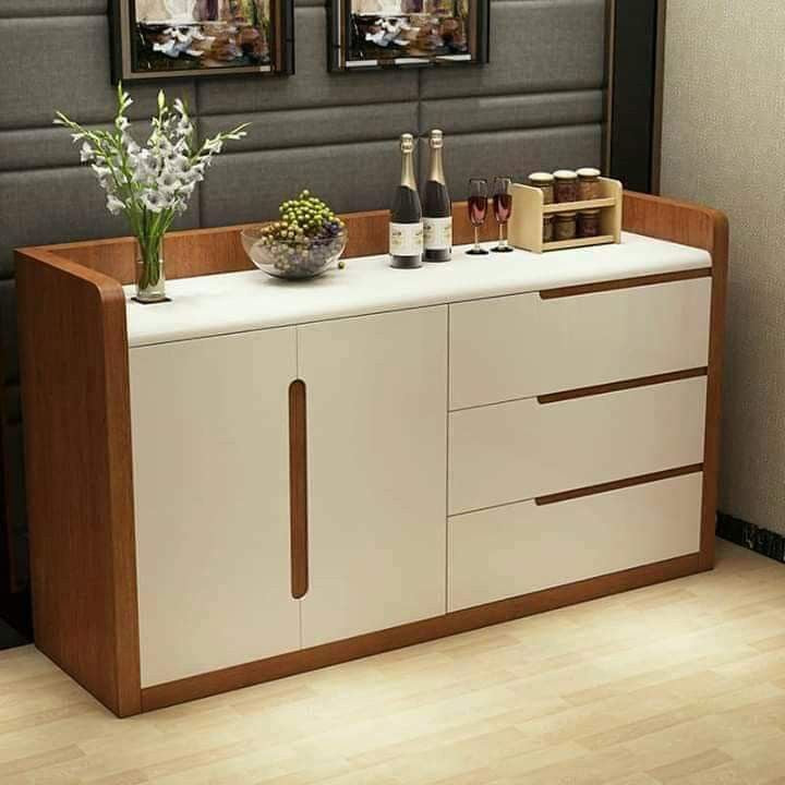 بوفيه لون بني وأبيض – 150 × 40 × 90 سم | SB14