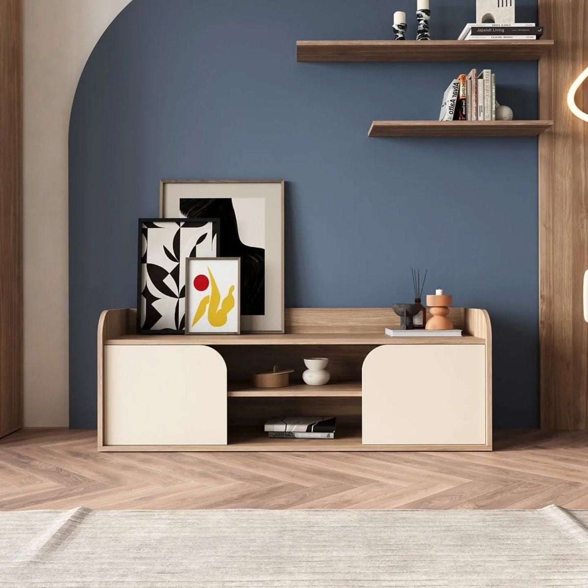 SB32 Buffet Cabinet – Beige, 150 x 40 x 70 cm