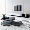 SET16 Living Room Furniture Set – Black and White, 240 x 40 x 40 cm