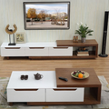 Living Room Furniture Set – White and Brown, 190 x 40 x 40 cm | SET20