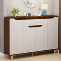 SU25 Shoe Closet – White and Brown, 140 x 40 x 100 cm