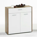 White and Wooden Shoe Storage Cabinet (80 x 40 x 100 cm) – SU30