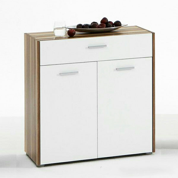 White and Wooden Shoe Storage Cabinet (80 x 40 x 100 cm) – SU30