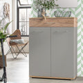 Wooden and Grey Shoe Closet (80 x 40 x 120 cm) – SU5