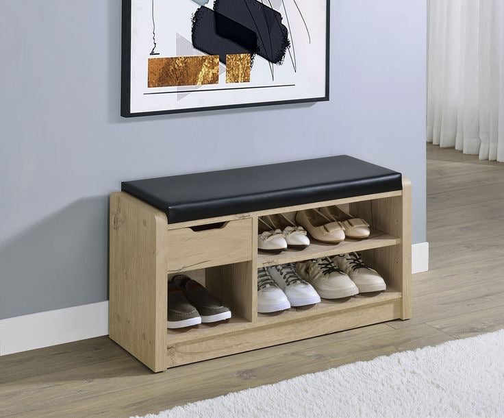 Shoe Closet in Beige and Black | 80 x 40 x 40 cm | SU90