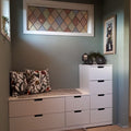 Shoe Cabinet in White | 140 x 40 x 90 cm | SU95
