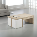 Wooden and White Occasional Table Unit (120 x 60 x 45 cm) – TA62