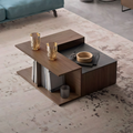 Table Unit – Brown and Black, 80 x 80 x 40 cm | TA73