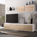 TV Stand – White and Wooden, 180 x 40 x 40 cm | TV30