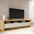 TV Stand in White and Wooden | 160 x 40 x 40 cm | TV41