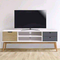 TV Console in White | 140 x 40 x 40 cm | TV44