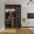 Black Armoire Wardrobe (120 x 50 x 200 cm) – WD4