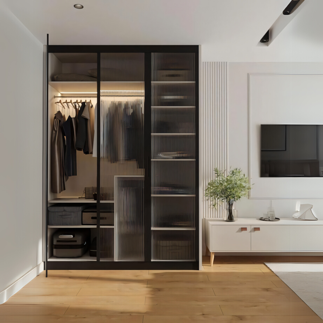 دولاب لون أسود – 120 × 50 × 200 سم | WD4