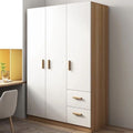 WD53 Closet Wardrobe – Beige and White, 120 x 50 x 220 cm