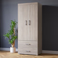 WD57 Armoire Wardrobe – Beige, 80 x 50 x 220 cm