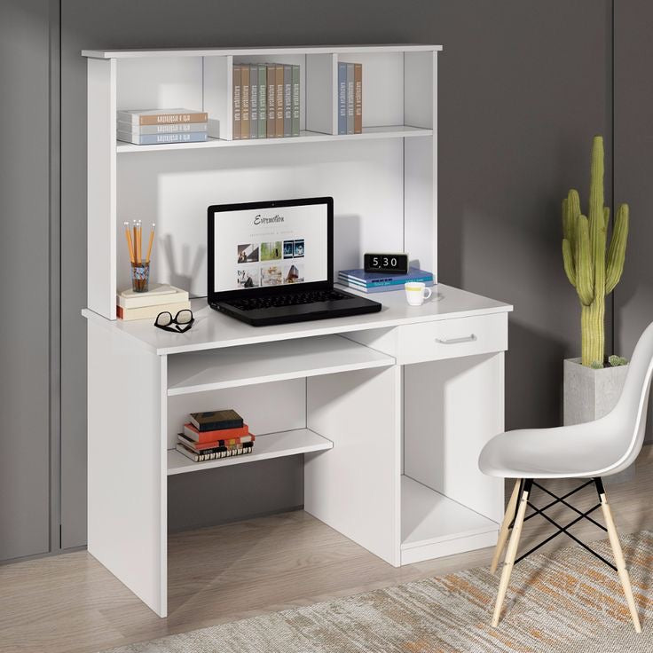 Study Desk in White | 120 x 50 x 75 cm | DE34