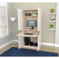 Wooden and White Desk (80 x 50 x 75 cm) – DE35