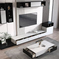 Living Room Furniture Set in Black and White | 300 x 40 x 40 cm | SET56