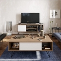 Living Room Furniture Set – Wooden and White, 120 x 40 x 40 cm | SET57