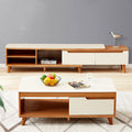 White and Wooden Living Room Furniture Set (180 x 40 x 40 cm) – SET5
