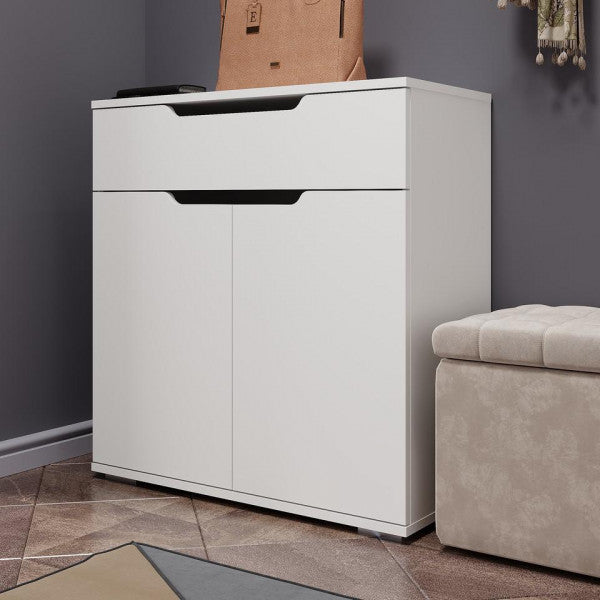Shoe Storage Cabinet in White | 80 x 40 x 90 cm | SU45