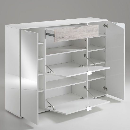 Shoe Cabinet – White, 120 x 40 x 100 cm | SU66