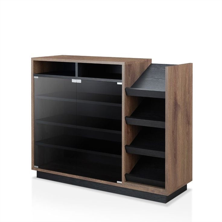 Shoe Cabinet in Wooden and Black | 120 x 40 x 100 cm | SU74