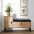 Wooden and Black Shoe Cabinet (120 x 40 x 50 cm) – SU77