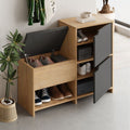Shoe Cabinet – Wooden and Black, 100 x 40 x 70 cm | SU83