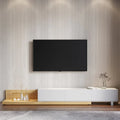TV103 TV Stand – White and Wooden, 240 x 40 x 40 cm