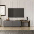 TV Stand – Grey and Wooden, 160 x 40 x 40 cm | TV105
