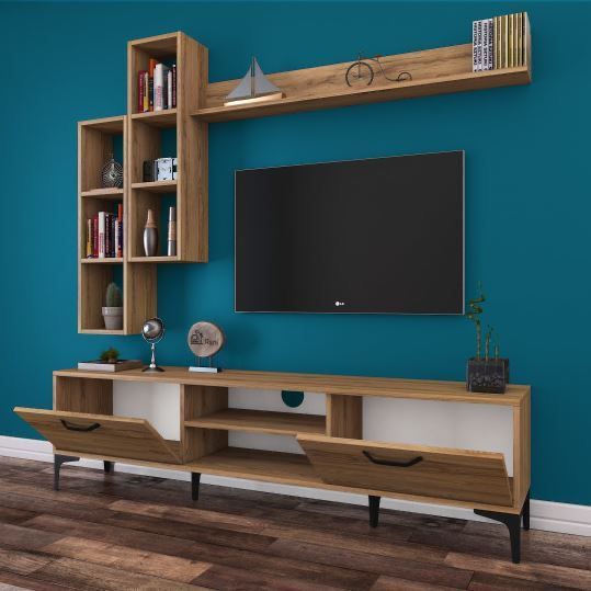 ترابيزة تليفزيون لون خشبي – 160 × 40 × 40 سم | TV14
