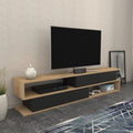 TV Stand – Wooden and Black, 160 x 30 x 40 cm | TV80