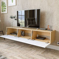 TV Stand in Wooden and White | 140 x 40 x 40 cm | TV93